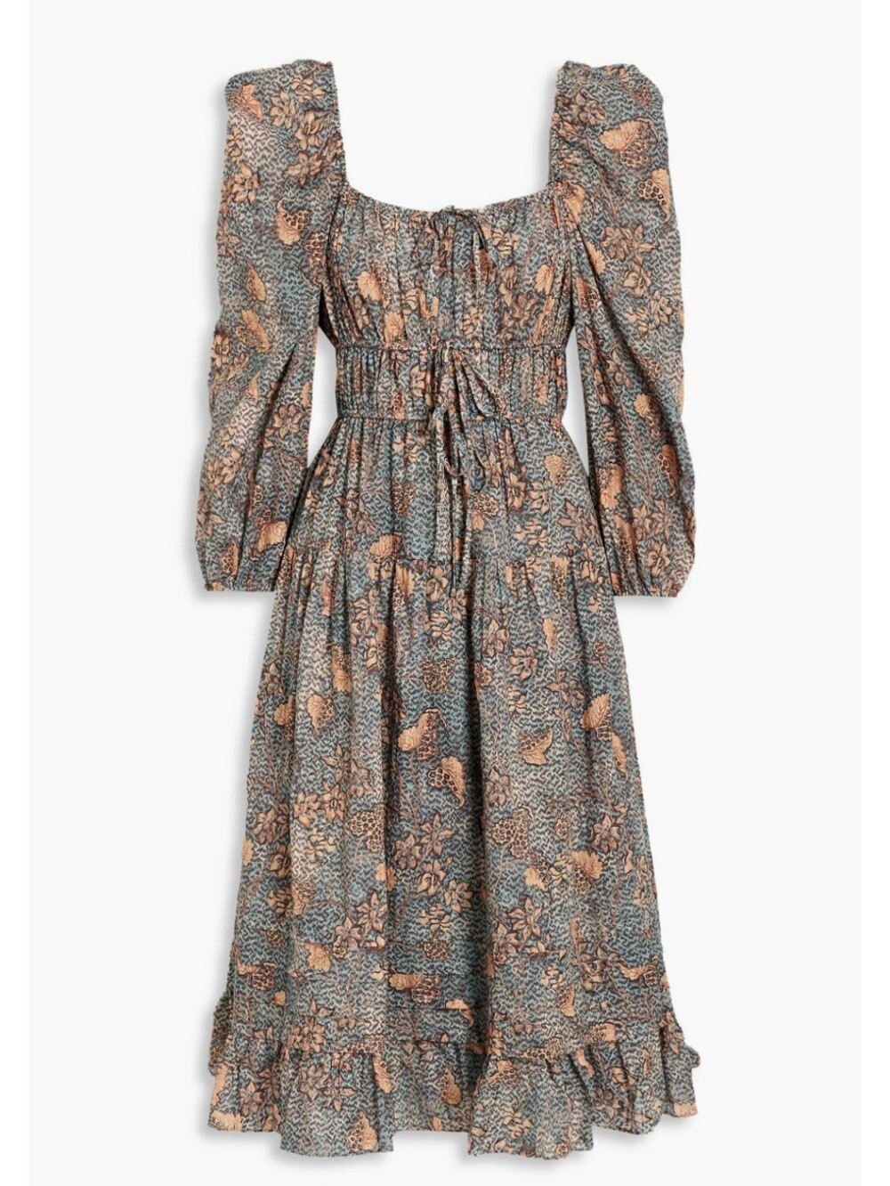 Ulla Johnson Isla Printed Cotton-Blend Voile Midi Dress